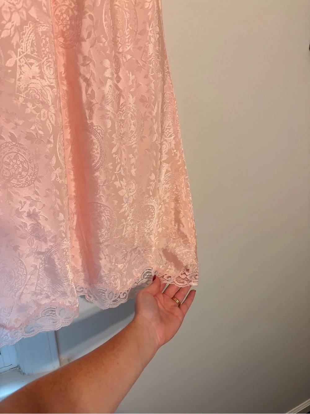 Vintage Gold Label Victoria's Secret Baby Pink Slip Dress